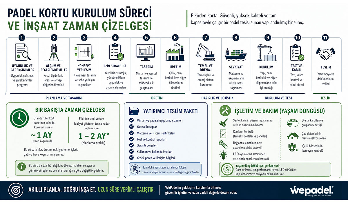 Padel Kort Kurulum Süreci ve İnşaat Süreci