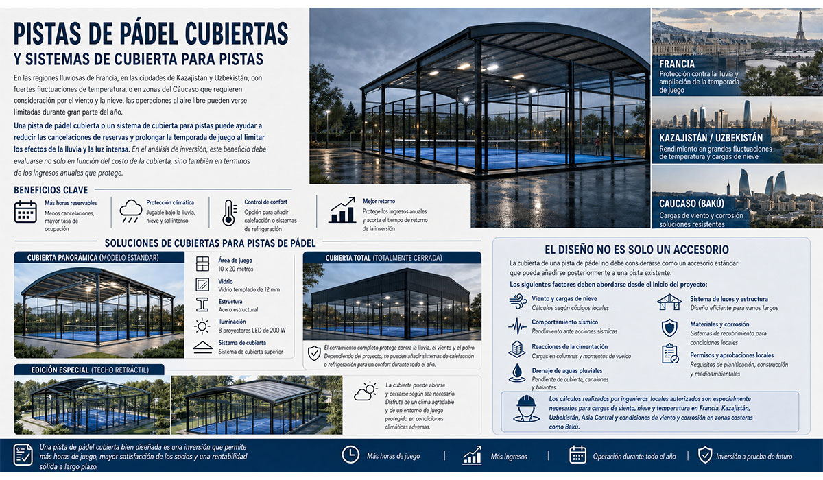 Pistas de Pádel Cubiertas